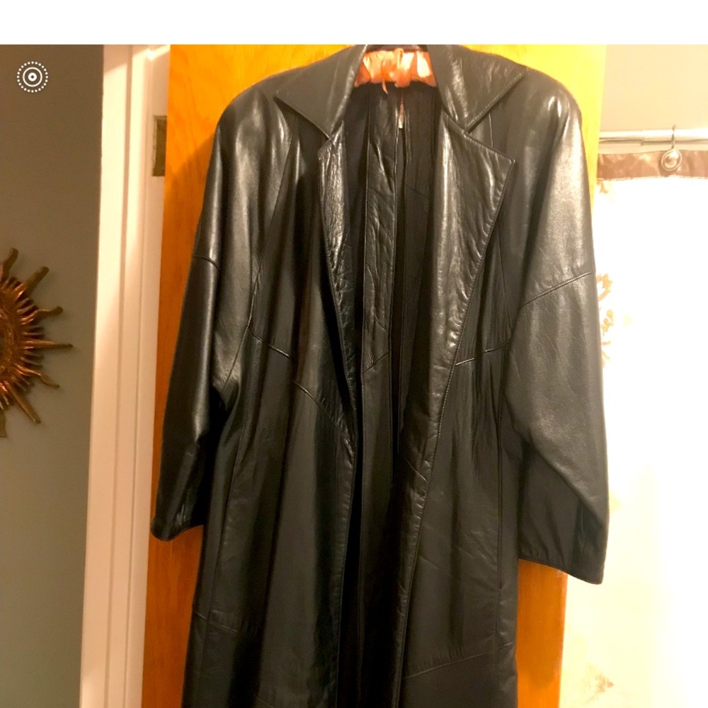 Vintage real leather coat custom